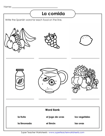 Foods - Write the Word: Food 2 Foods - Write the Word: Food 2