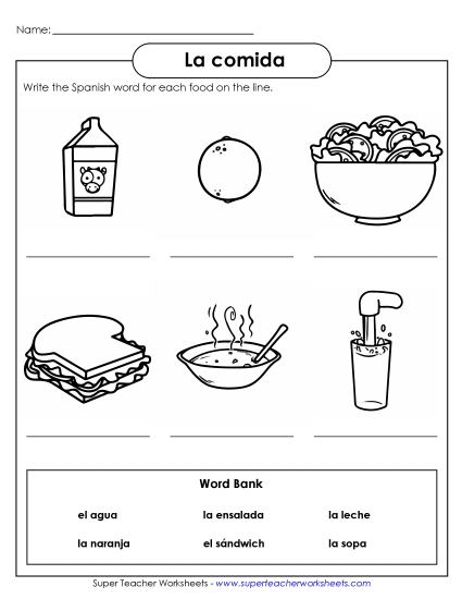 Foods - Write the Word: Food 3 Foods - Write the Word: Food 3