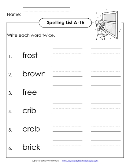 Worksheets - Write Twice (A-15)