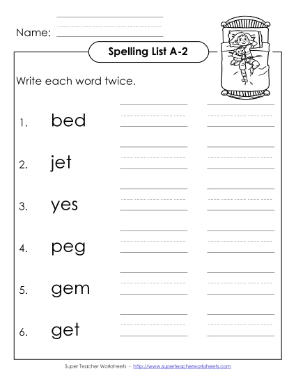 Worksheets - Write Twice (A-2)