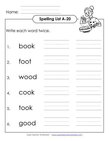 Worksheets - Write Twice (A-20) Worksheets - Write Twice (A-20)