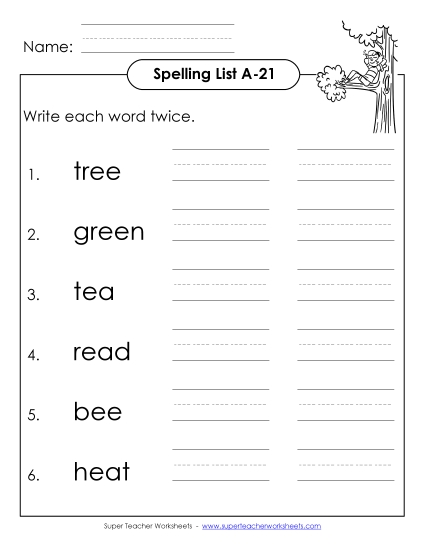 Worksheets - Write Twice (A-21)