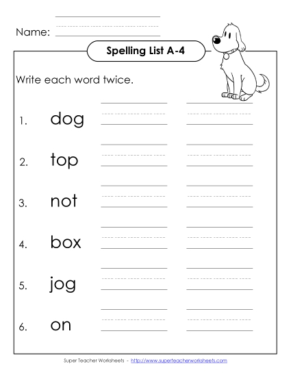 Worksheets - Write Twice (A-4)