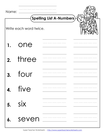 Worksheets and Activities - Write Twice (A-Number Words) Worksheets and Activities - Write Twice (A-Number Words)