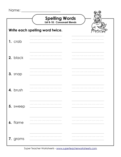 Worksheets - Write Twice (B-10) Worksheets - Write Twice (B-10)