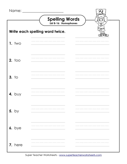 Worksheets - Write Twice (B-16)