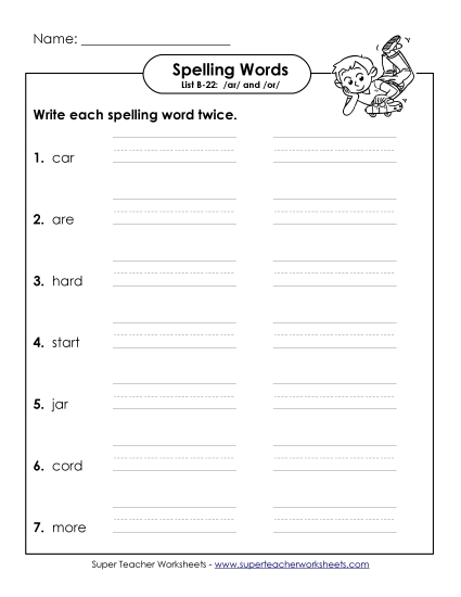 Worksheets - Write Twice (B-22) Worksheets - Write Twice (B-22)