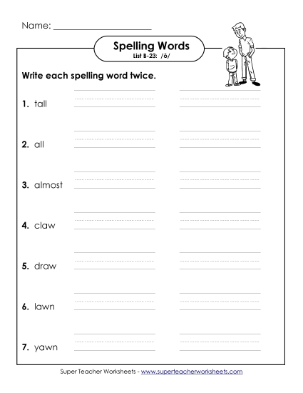 Worksheets - Write Twice (B-23)