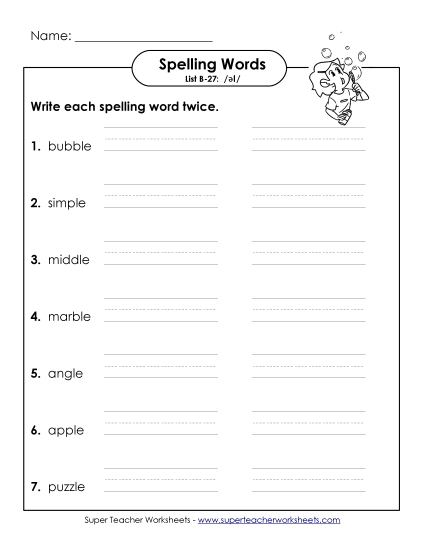 Worksheets - Write Twice (B-27)