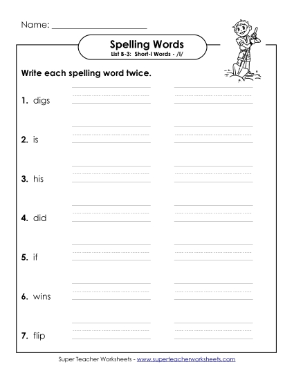 Worksheets - Write Twice (B-3)