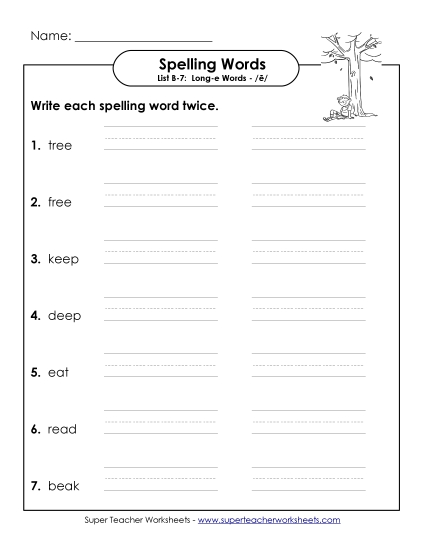 Worksheets - Write Twice (B-7)