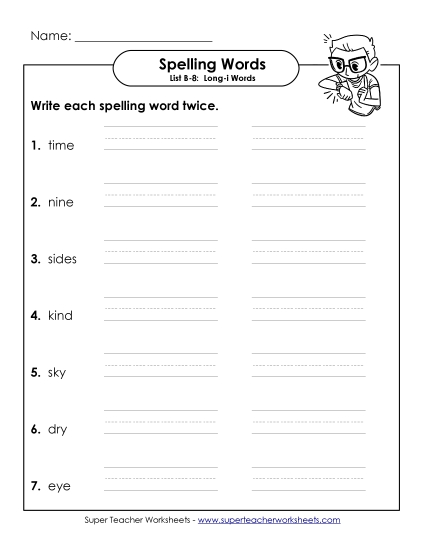 Worksheets - Write Twice (B-8) Worksheets - Write Twice (B-8)