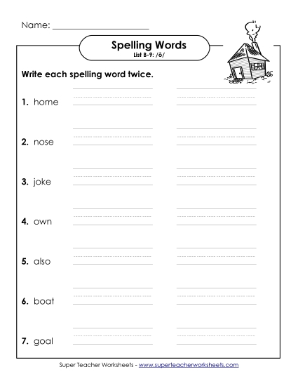 Worksheets - Write Twice (B-9) Worksheets - Write Twice (B-9)