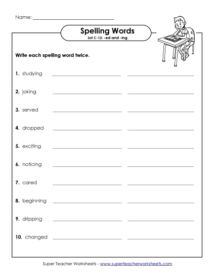 Worksheets - Write Twice (C-12)