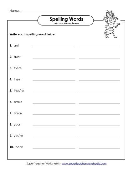 Worksheets - Write Twice (C-13) Worksheets - Write Twice (C-13)