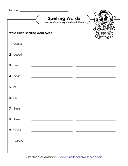 Worksheets - Write Twice (C-14)