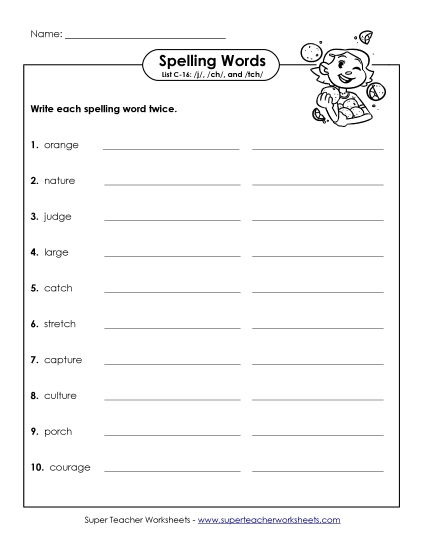 Worksheets - Write Twice (C-16)