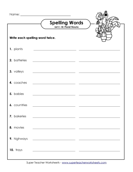 Worksheets - Write Twice (C-18)