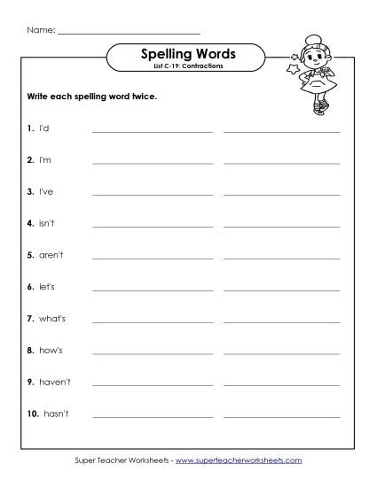 Worksheets - Write Twice (C-19) Worksheets - Write Twice (C-19)