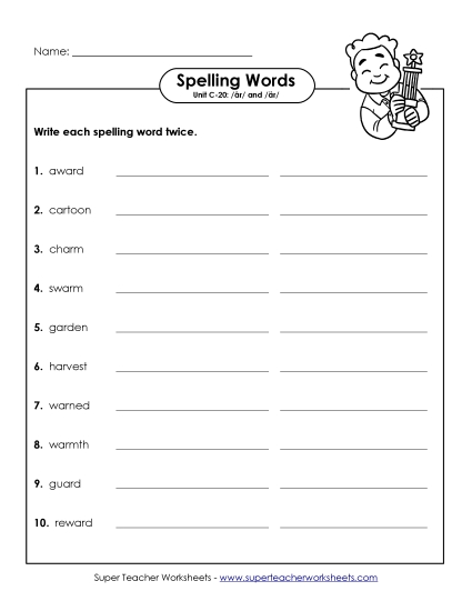 Worksheets - Write Twice (C-20) Worksheets - Write Twice (C-20)