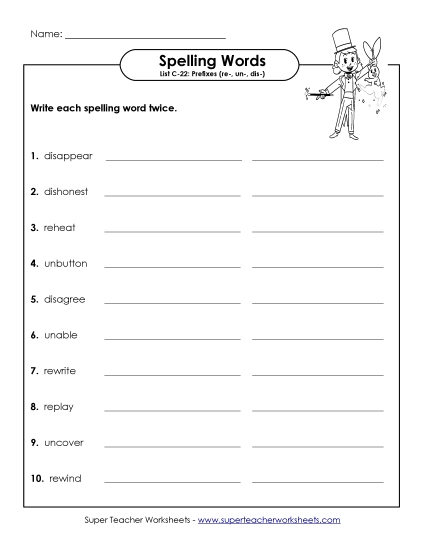 Worksheets - Write Twice (C-22) Worksheets - Write Twice (C-22)