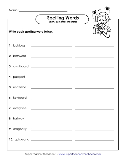 Worksheets - Write Twice (C-25) Worksheets - Write Twice (C-25)