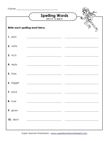 Worksheets - Write Twice (C-3) Worksheets - Write Twice (C-3)