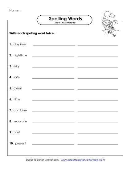 Worksheets - Write Twice (C-30)