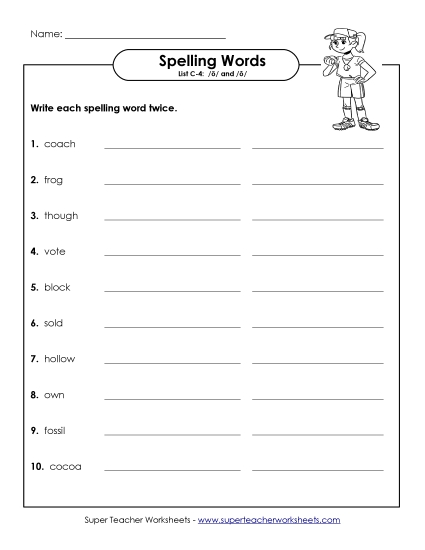 Worksheets - Write Twice (C-4) Worksheets - Write Twice (C-4)