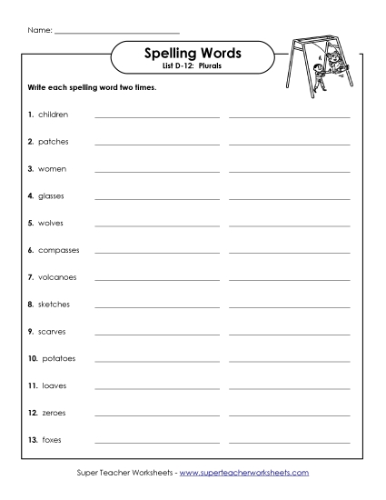 Worksheets - Write Twice (D-12)