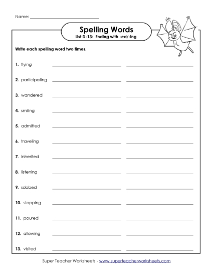 Worksheets - Write Twice (D-13) Worksheets - Write Twice (D-13)