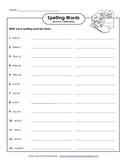 Worksheets - Write Twice (D-26) Worksheets - Write Twice (D-26)