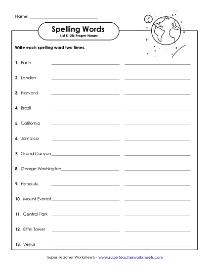 Worksheets - Write Twice (D-28) Worksheets - Write Twice (D-28)