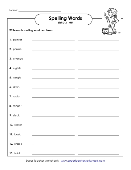 Worksheets - Write Twice (D-3)