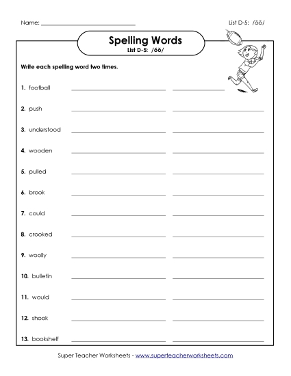 Worksheets - Write Twice (D-5)