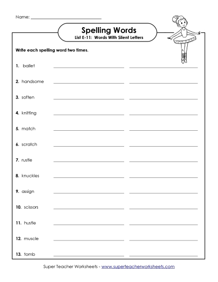 Printable Worksheets - Write Twice (E-11)