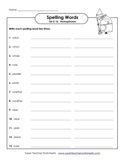 Printable Worksheets - Write Twice (E-16)