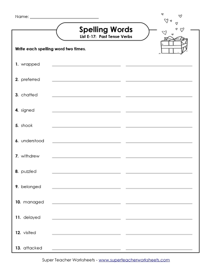 Printable Worksheets - Write Twice (E-17)