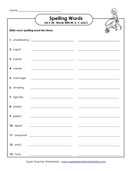 Printable Worksheets - Write Twice (E-24)
