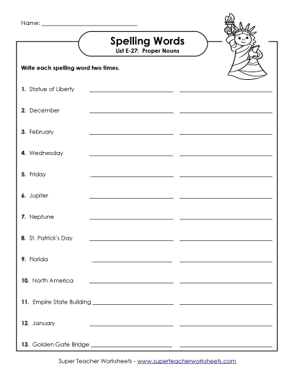 Printable Worksheets - Write Twice (E-27)