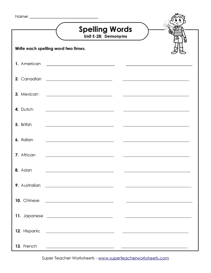 Printable Worksheets - Write Twice (E-28)