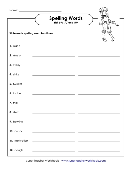 Printable Worksheets - Write Twice (E-4) 