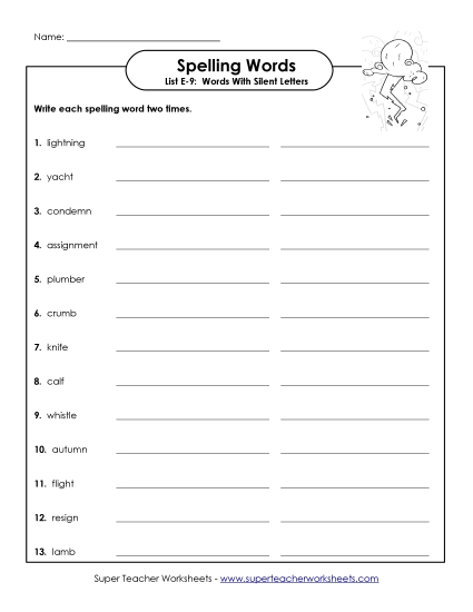 Printable Worksheets - Write Twice (E-9)