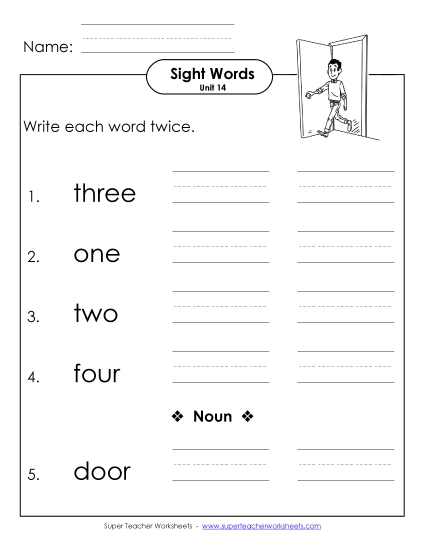 Worksheets - Write Twice (Unit 14)