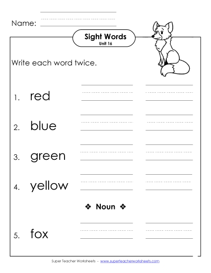 Worksheets - Write Twice (Unit 16) Worksheets - Write Twice (Unit 16)