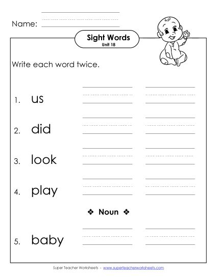 Worksheets - Write Twice (Unit 18) Worksheets - Write Twice (Unit 18)