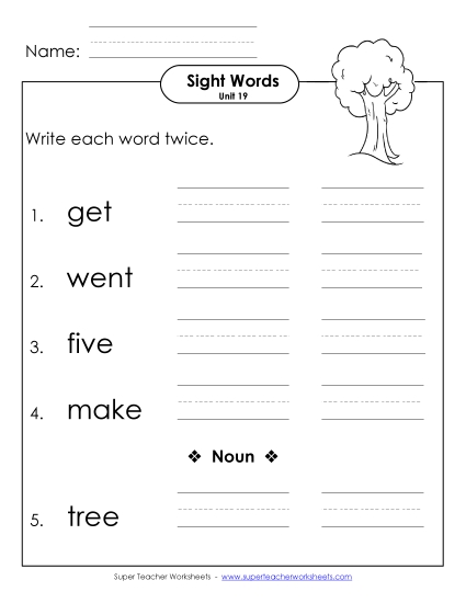 Worksheets - Write Twice (Unit 19) Worksheets - Write Twice (Unit 19)