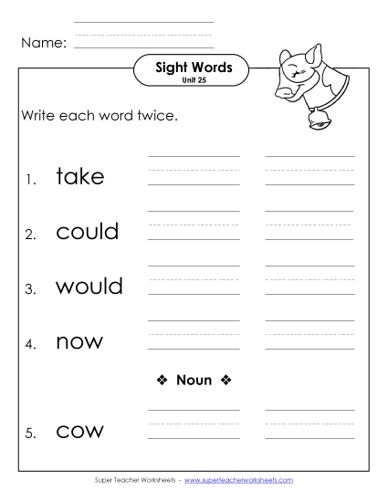 Worksheets - Write Twice (Unit 25) Worksheets - Write Twice (Unit 25)