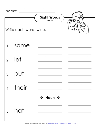 Worksheets - Write Twice (Unit 27) Worksheets - Write Twice (Unit 27)