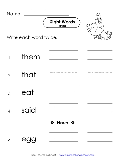 Worksheets - Write Twice (Unit 8) Worksheets - Write Twice (Unit 8)